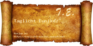 Taglicht Euniké névjegykártya
